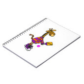 Carnet Drôle Giraffe Jouer Pickleball (Côté gauche)