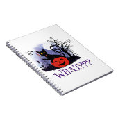 Carnet Drôle Halloween Bewitched Chat noir Quoi? (Côté Droit)