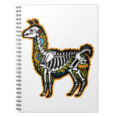 Carnet Drôle Halloween Llama Skeleton Graphisme - (Devant)
