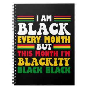 Carnet Drôle Je Suis Noir Tous Les Mois Mais Ce Mois