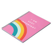 Carnet Drôle Je suis très important (Côté gauche)