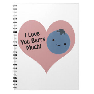 Carnet Drôle Je T'Aime Berry Beaucoup mignon Kawaii Blueb