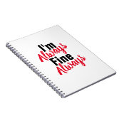 Carnet Drôle "Je vais toujours bien" Gratitude (Côté Droit)