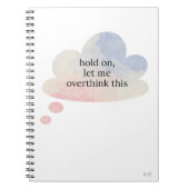 Carnet Drôle Laisse-Moi Surpenser Ce Nuage Pastel (Devant)