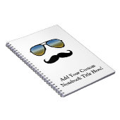 Carnet Drôle Lunettes de soleil Retro avec Moustache (Côté Droit)