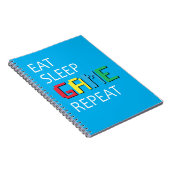Carnet Drôle Manger Dormir Jeu Répéter (Côté Droit)