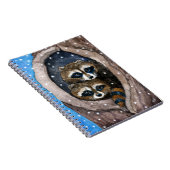 Carnet drôle mignon de neige d'hiver de ratons (Côté Droit)