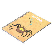 Carnet Drôle mignon dessin animé d'araignée moelleuse (Côté gauche)