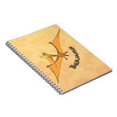 Carnet Drôle mignon dessin animé de pterodactyle volant o (Côté Droit)