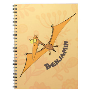 Carnet Drôle mignon dessin animé de pterodactyle volant o