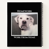 Carnet Drôle Mignon Grincheux Chien Blanc Noir Devoir (Dos)