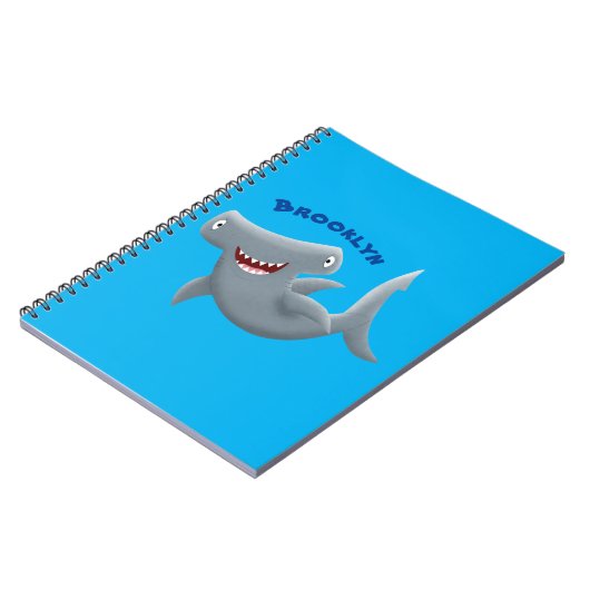 Carnet Drôle mignon requin marteau dessin animé (Côté gauche)