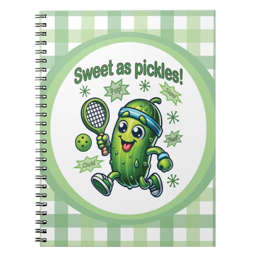 Carnet Drôle mignon sucré comme chatons Pickleball (Devant)