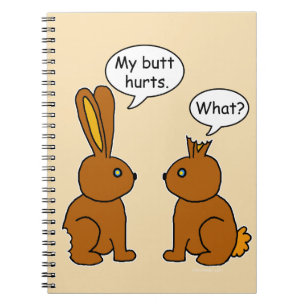 Carnet Drôle mon bout blesse le brun de lapins