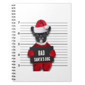 Carnet Drôle Mugshot Noël Mauvais Père Noël Chien (Devant)