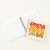 Carnet Drôle Noël Calories Ne comptez pas le design (Intérieur)