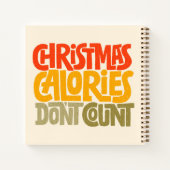 Carnet Drôle Noël Calories Ne comptez pas le design (Dos)