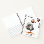 Carnet Drôle Oiseaux mignons Histoire et dessins (Intérieur)
