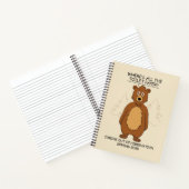 Carnet Drôle Ours de l'hibernation (Intérieur)