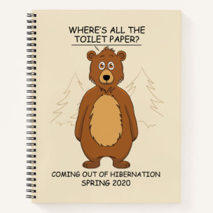 Carnet Drôle Ours de l'hibernation