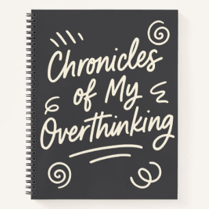 Carnet Drôle Overthinker Anxiété Humour Quirky unique