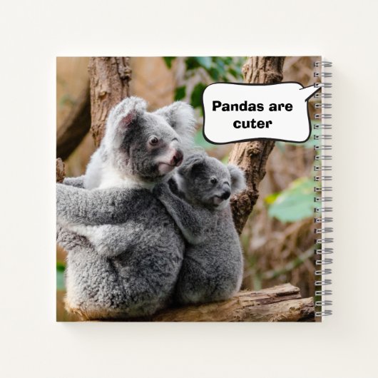 Carnet Drôle Pandas ou Koalas - Qui sont plus mignons ? (Dos)