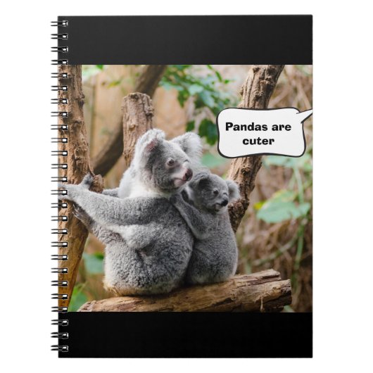 Carnet Drôle Pandas ou Koalas - Qui sont plus mignons ? (Devant)