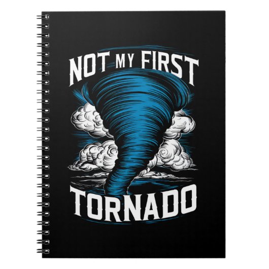 Carnet Drôle Pas Mon Premier Chaser Tornado Rétro Storm (Devant)