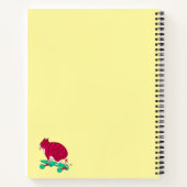 Carnet Drôle Patinage de chats avec texte rose (Dos)