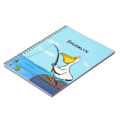 Carnet Drôle pélican de pêche (Côté gauche)