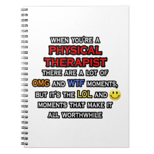 Carnet Drôle physiothérapeute ... OMG WTF LOL