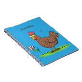 Carnet Drôle poulet rustique whimsical dessin animé (Côté Droit)