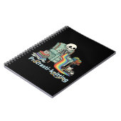 Carnet Drôle Procrasti tricot Squelette et chat avec (Côté gauche)