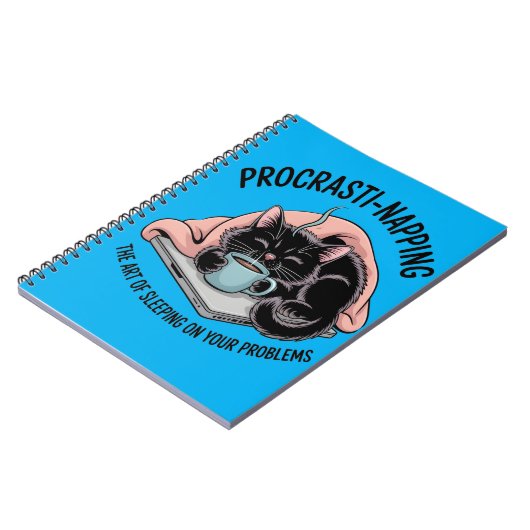 Carnet Drôle Procrastination Nap Chat (Côté gauche)
