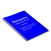 Carnet drôle psychopathes définition bleu (Côté Droit)
