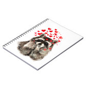 Carnet Drôle Raccoon souffler Baisers Coeurs d'amour (Côté gauche)