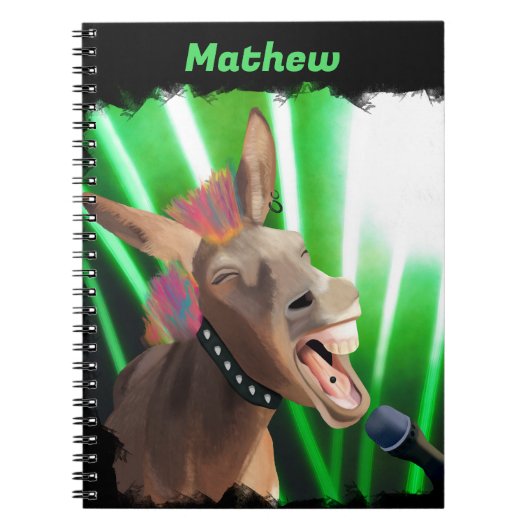 Carnet Drôle Rockstar Donkey (Devant)