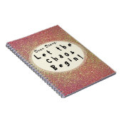 Carnet Drôle Rose Or mignon Moderne Typographie Humour (Côté Droit)