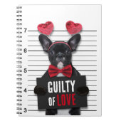 Carnet Drôle Saint Valentin Mugshot Coupable Aimer Chien (Devant)