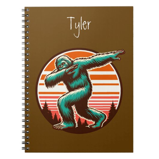 Carnet Drôle Sasquatch Bigfoot Dabbing Personnalisé (Devant)