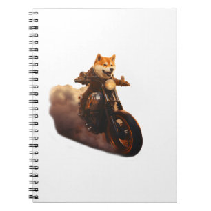 Carnet Drôle, Shiba Inu, Moto, Chien, Marionnette, Hommes
