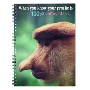 Carnet Drôle singe proboscis