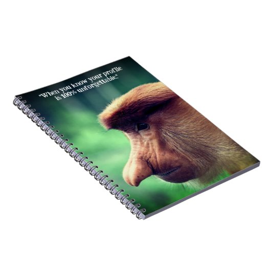 Carnet Drôle singe proboscis (Côté Droit)