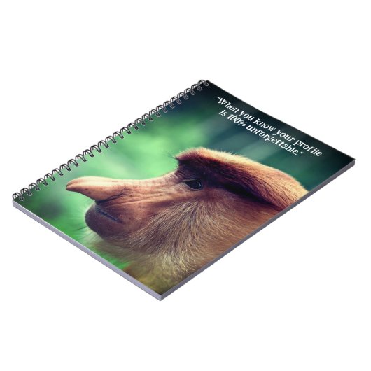 Carnet Drôle singe proboscis (Côté gauche)