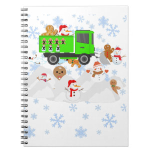 Carnet Drôle Snowploing Snowmen et Gingerbread Hommes