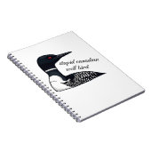 Carnet Drôle Stupide Loup Oiseau Canadien (Côté Droit)