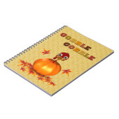 Carnet Drôle Thanksgiving Turquie en Citrouille (Côté gauche)