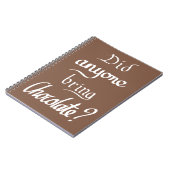 Carnet Drôle Typographie manuscrite Chocolat Citation Bro (Côté gauche)