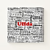 Carnet Drôle Uffda Expression norvégienne Texte noir et r (Dos)