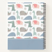 Carnet Drôle Visage mignon Doodle Motif animal (Dos)